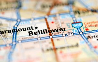 Bellflower, California on map