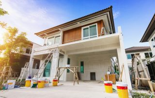 Outdoor view of home getting renovated