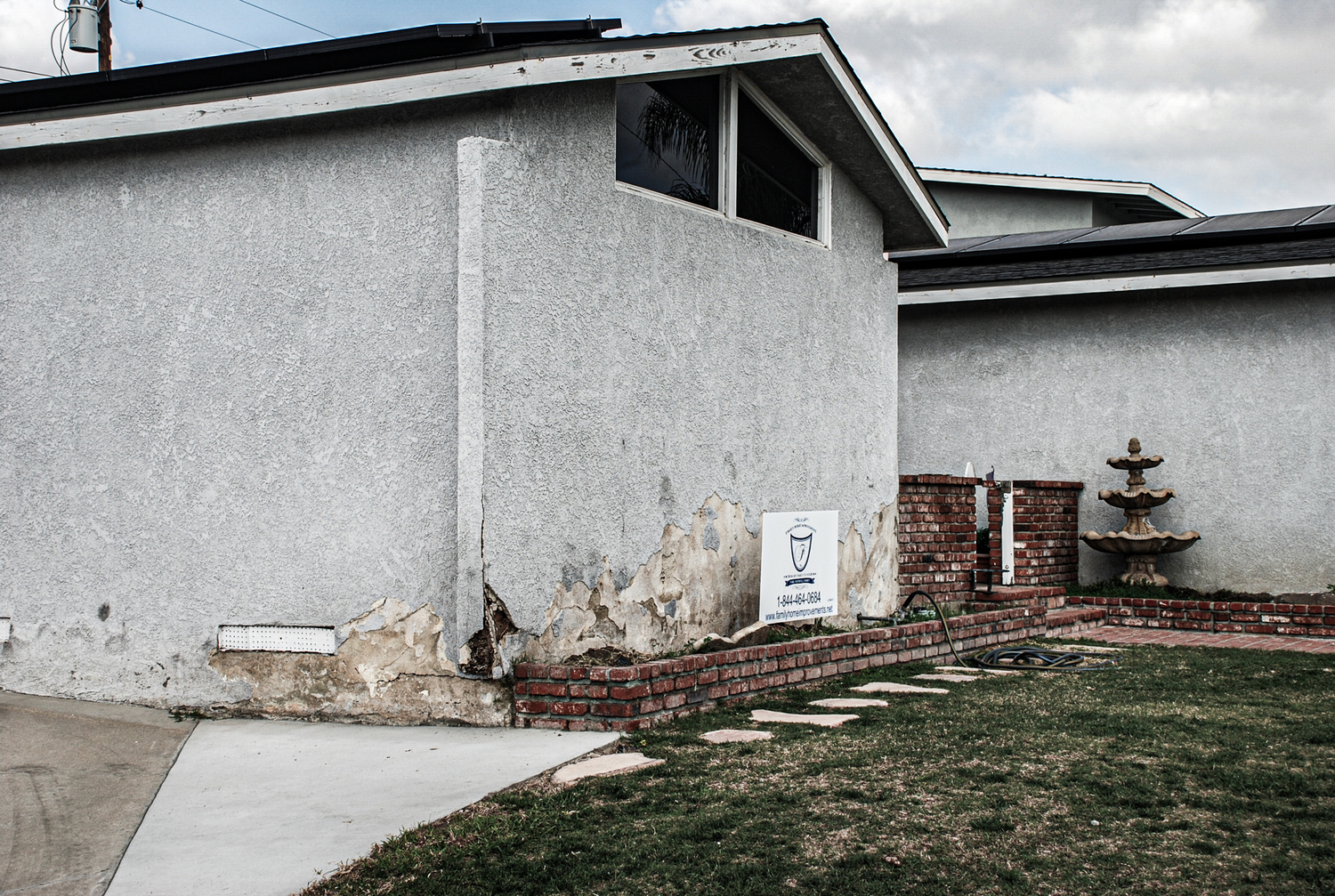 Before picture - Window Replacement & Tex-Cote Paint Job in Montebello, CA