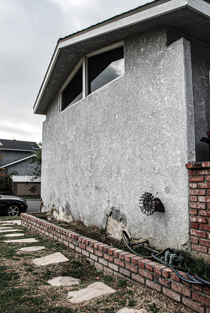 Before picture - Window Replacement & Tex-Cote Paint Job in Montebello, CA